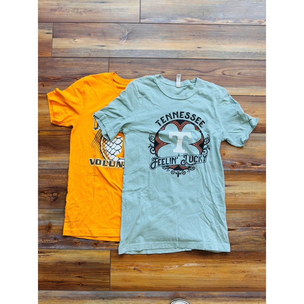 Bella + Canvas Tennessee Volunteers T-Shirt Women Small Orange Sage Green Bundle